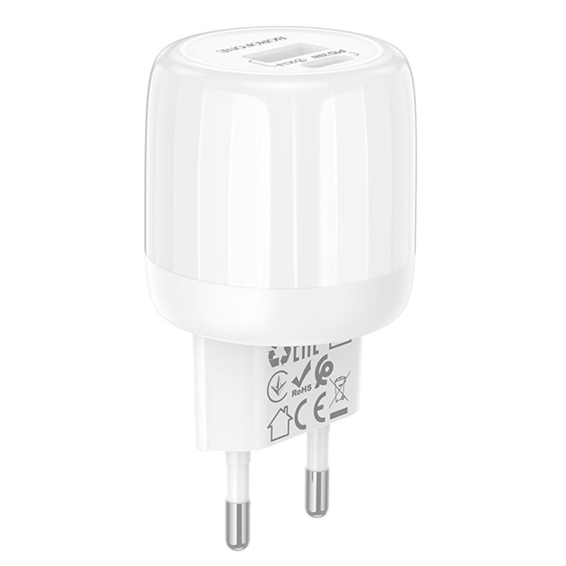СЗУ Borofone BA93A Lustrous PD20W+QC3.0 (1USB-A/1C)