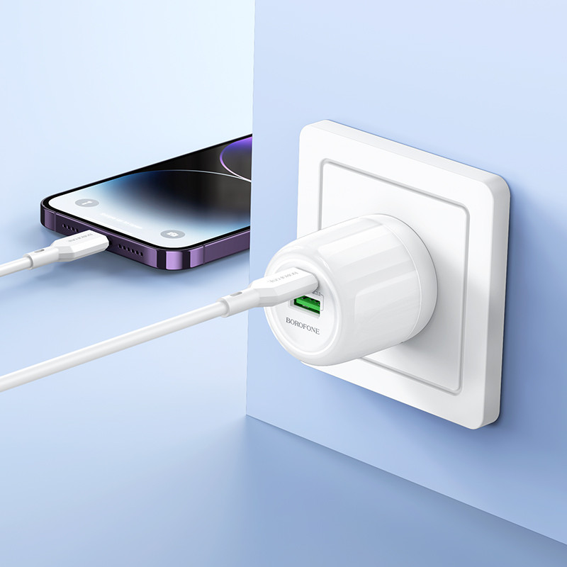 СЗУ Borofone BA93A Lustrous PD20W+QC3.0 (1USB-A/1C)