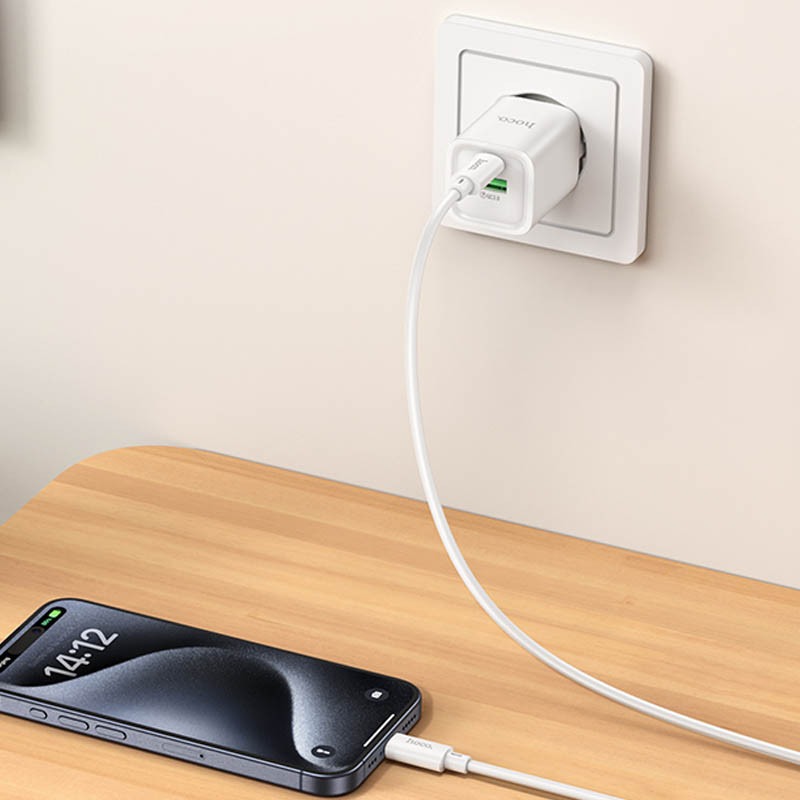 СЗУ Hoco C149A Charm PD30W+QC3.0 (1USB-A/1C) + кабель Type-C to Type-C