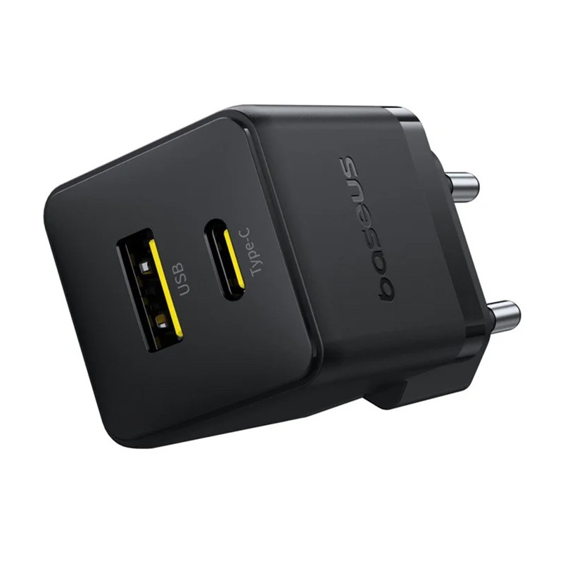 СЗУ Baseus Palm Fast Charger 30W (1USB-A/1C) + кабель Type-C to Type-C (P1011160A)