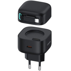 СЗУ Usams US-CC209 GaN With Lightning Magnetic Retractable Cable Module XMF Ser. 35W (2USB-C)