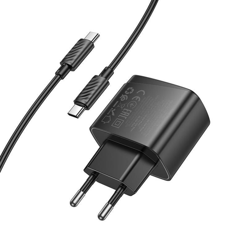 Уценка СЗУ Hoco CS61A Bright PD30W+QC3.0 (1USB-A/1C) + кабель Type-C to Type-C