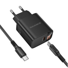 СЗУ Borofone BA97A PD30W (1USB-C) + кабель Type-C to Type-C