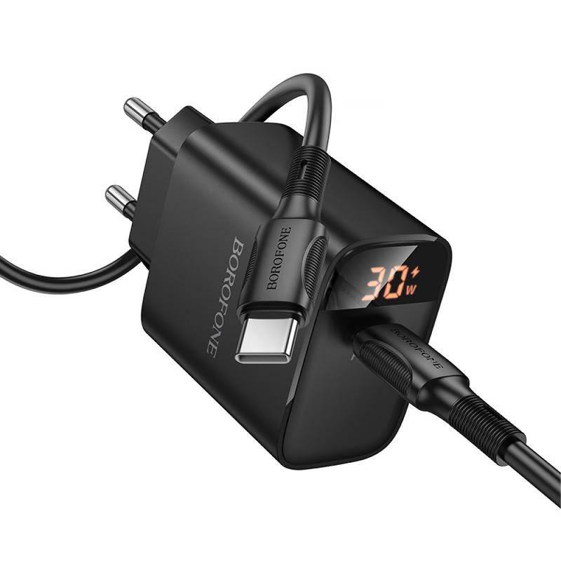 СЗУ Borofone BA97A PD30W (1USB-C) + кабель Type-C to Type-C