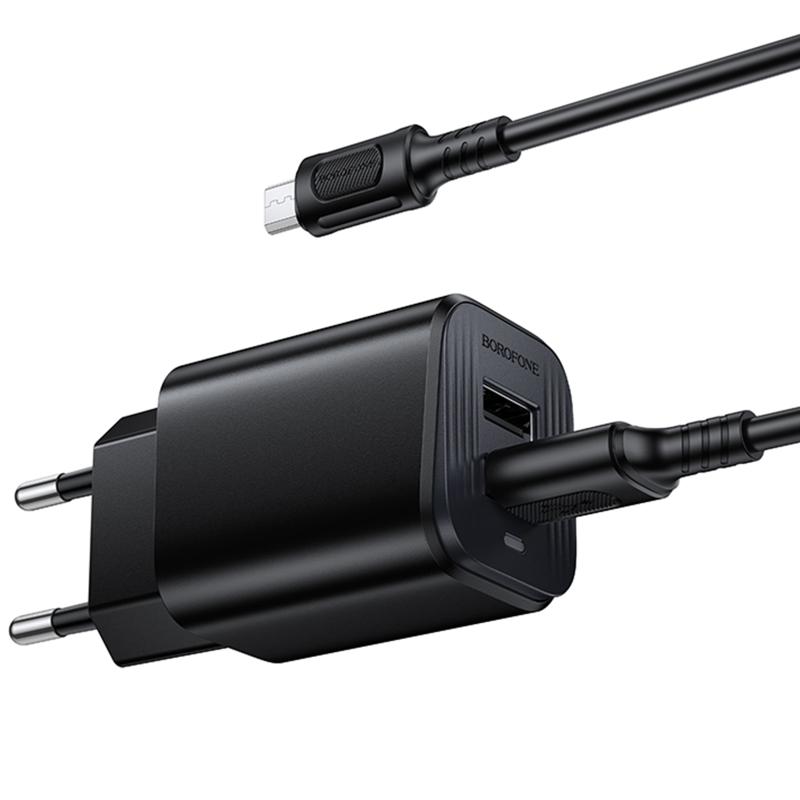 СЗУ Borofone BAS81A Star 10.5W (2USB-A) + кабель USB to MicroUSB