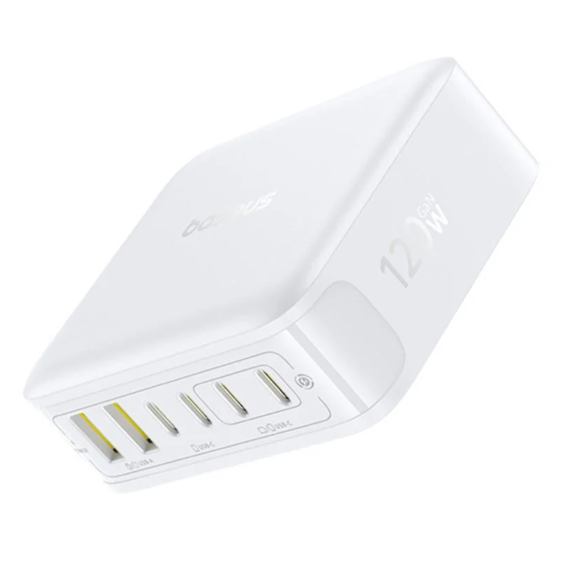 СЗУ Baseus EnerFill FH21 PD120W+QC3.0 6in1 (2USB-A/4C) (E0120T)