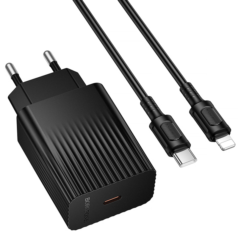 Уценка СЗУ Borofone BAS75A Source PD30W (1USB-C) + кабель Type-C to Lightning