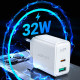 СЗУ Acefast A5 PD32W+QC3.0 (1USB-A/1C)