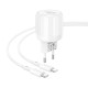 СЗУ Borofone BA93A Lustrous PD20W+QC3.0 (1USB-A/1C) + кабель Type-C to Type-C
