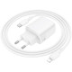 СЗУ Borofone BN27 Fuente PD20W+QC3.0 (1USB-A/1C) + кабель Type-C to Lightning