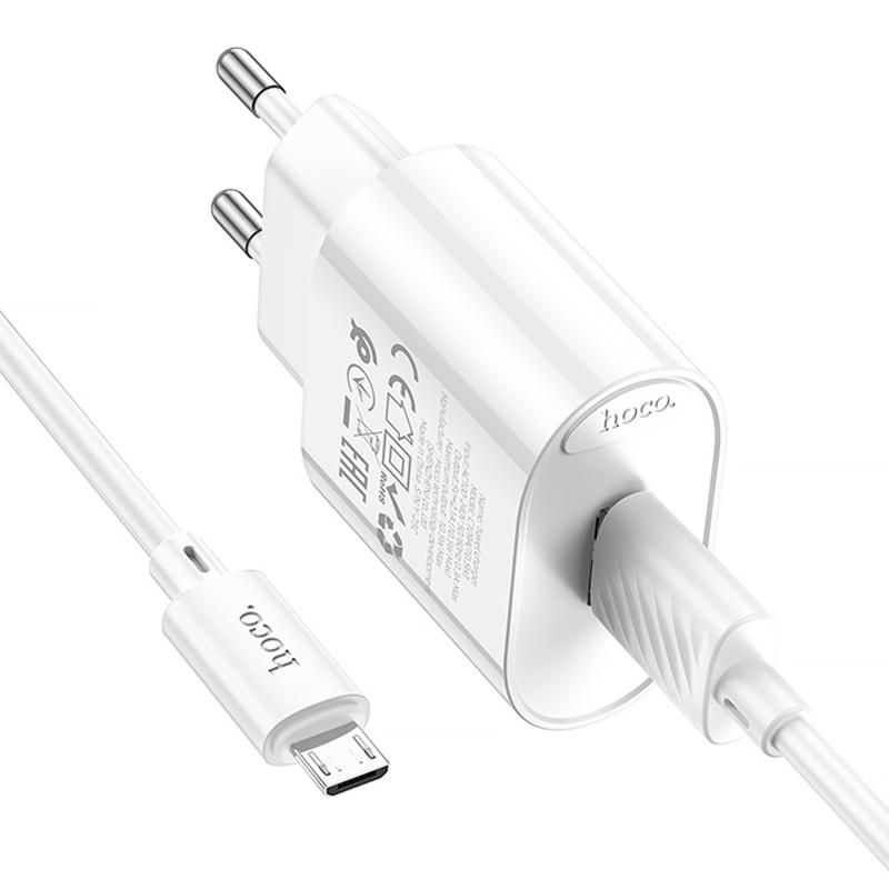 СЗУ Hoco C109A Fighter 10.5W (1USB-A) + кабель USB to MicroUSB