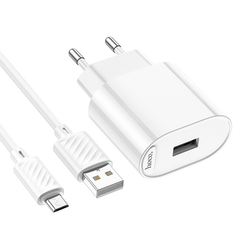 СЗУ Hoco C109A Fighter 10.5W (1USB-A) + кабель USB to MicroUSB