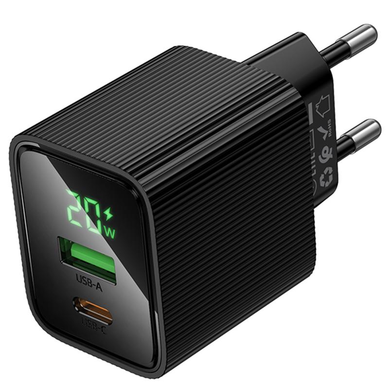 СЗУ Hoco CS83A Excellent with digital display PD20W+QC3.0 (1USB-A/1C)