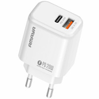СЗУ Amaya E43D PD20W (1USB-A/1C) + кабель USB to Type-C