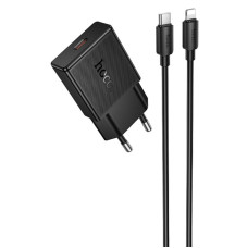 СЗУ Hoco N72 Speed ultra-thin PD20W (1USB-C) + кабель Type-C to Lightning