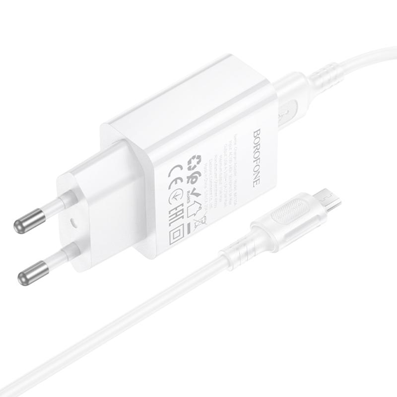 СЗУ Borofone BA110A Lemi 7.5W (1USB-A) + кабель USB to MicroUSB