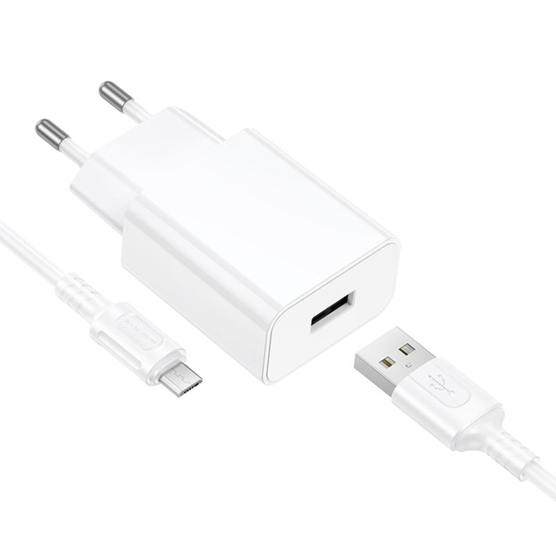 СЗУ Borofone BA110A Lemi 7.5W (1USB-A) + кабель USB to MicroUSB