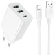 СЗУ Borofone BA105A Stellar 15W (2USB-A/1C) + кабель USB to Lightning