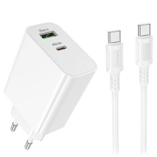 Уценка СЗУ Borofone BA108A Stellar PD30W+QC3.0 (1USB-A/1C) + кабель Type-C to Type-C