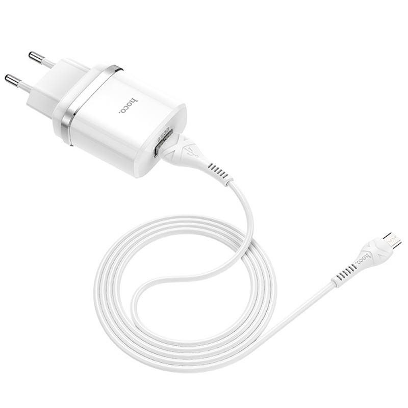 СЗУ Hoco C12Q Smart QC3.0 3A (1USB-A) + кабель USB to MicroUSB