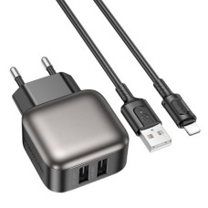 СЗУ Borofone BAS51A Absolute (2USB-A) + Lightning