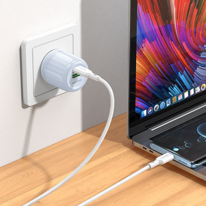 СЗУ Borofone BA94A Lustrous PD30W+QC3.0 (1USB-A/1C)