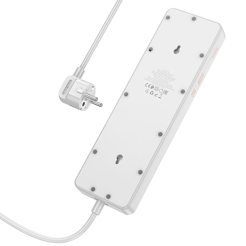 Удлинитель Hoco AC14A Rico PD30W (3USB-A/1C/5xSocket) (1.5m)