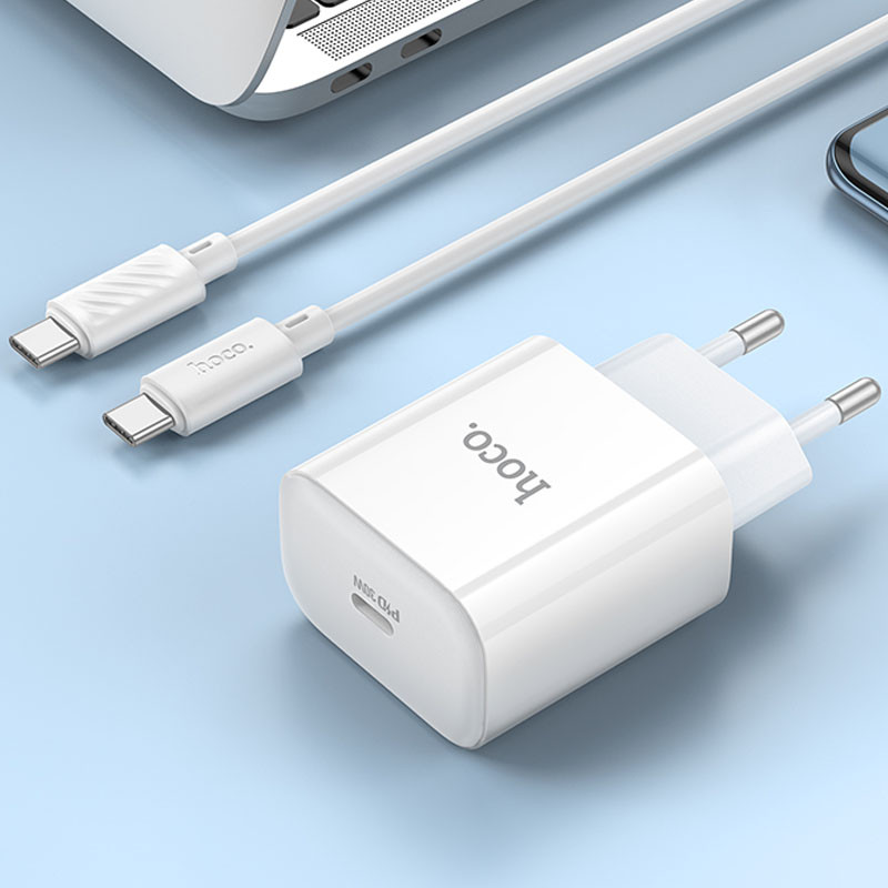 Уценка СЗУ Hoco C76A Pro Majestic PD30W (1USB-C) + кабель Type-C to Type-C