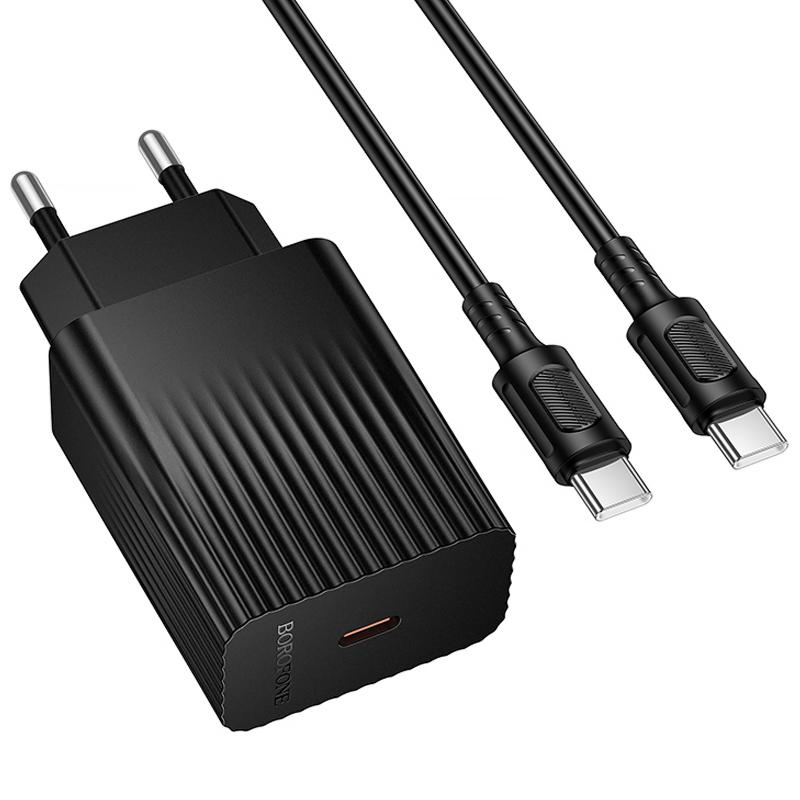 СЗУ Borofone BAS75A Source PD30W (1USB-C) + кабель Type-C to Type-C