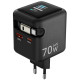 СЗУ Amaya E700D PD70W+QC3.0 GaN (1USB-A/1C) + Retractable Cable Type-C