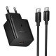 СЗУ Hoco N77 Star PD45W (1USB-C) + кабель Type-C to Type-C