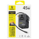 Сетевой универсальный переходник Baseus AG11 45W with retractable cable (2USB-A/1C/1Socket) (E0307F)