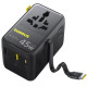 Сетевой универсальный переходник Baseus AG11 45W with retractable cable (2USB-A/1C/1Socket) (E0307F)