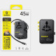 Сетевой универсальный переходник Baseus AG11 45W with retractable cable (2USB-A/1C/1Socket) (E0307F)