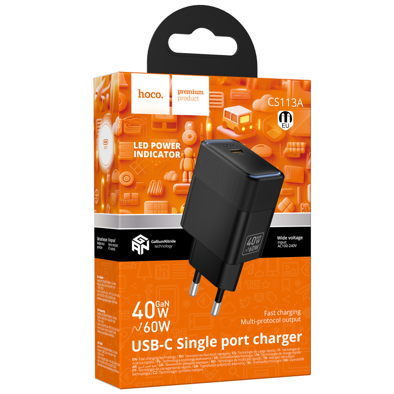 СЗУ Hoco CS113A Lounge PD40W (1USB-C)