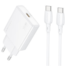 СЗУ Borofone BN23 Wish PD20W (1USB-C) + кабель Type-C to Type-C