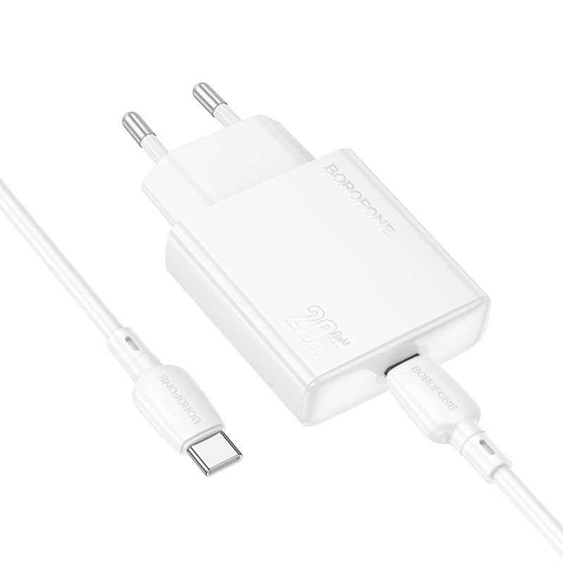 СЗУ Borofone BN23 Wish PD20W (1USB-C) + кабель Type-C to Type-C