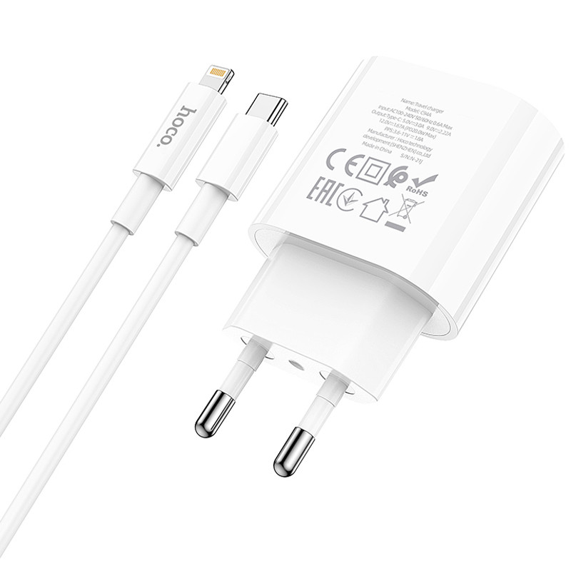 СЗУ Hoco C94A Metro PD20W (1USB-C) + кабель Type-C to Lightning