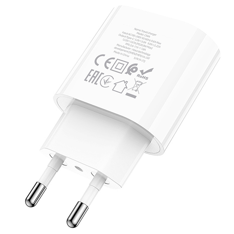 СЗУ Hoco C94A Metro PD20W (1USB-C) + кабель Type-C to Lightning