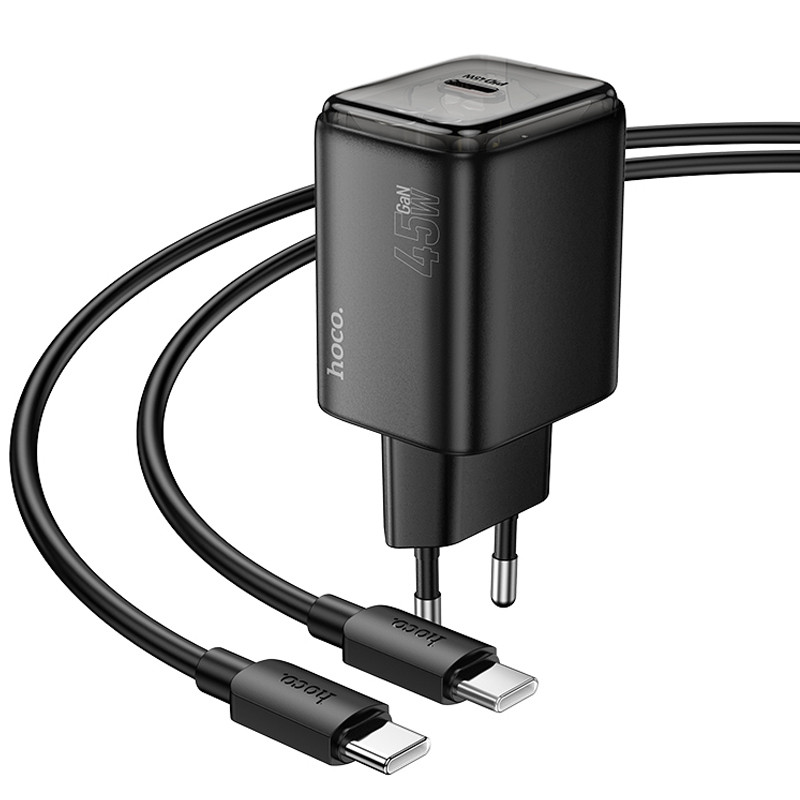 СЗУ Hoco N54 Monsoon PD45W (1USB-C) + Type-C to Type-C
