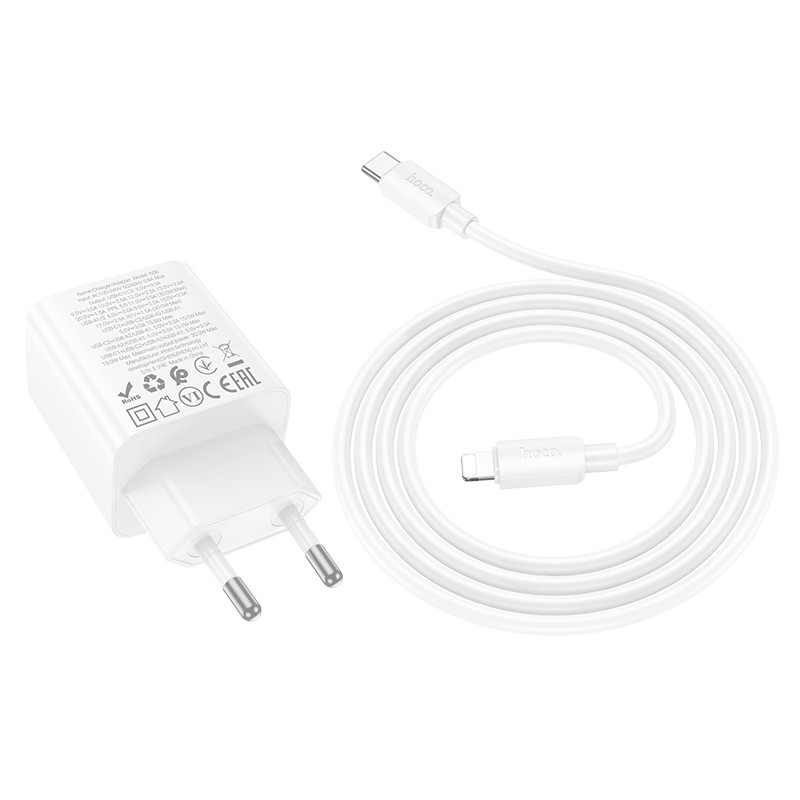 СЗУ Hoco N56 Fundador PD30W four-port (2C2A) + Type-C to Lightning