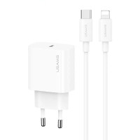 СЗУ Usams US-CC226 Kit-Yi Ser. 20W (1USB-C) + кабель Type-C to Lightning