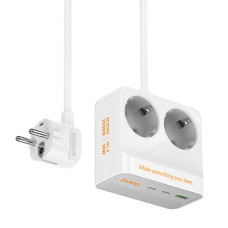Удлинитель Hoco AC27 Descanso (PD30W/2C/1A/2xSocket) (2m)