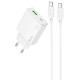 СЗУ Hoco C142A Direct PD20W+QC3.0 (1USB-A/1C) + кабель Type-C to Type-C