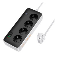 Удлинитель Hoco AC22 Sunlight (PD30W/1C/3A/4xSocket) (3m)