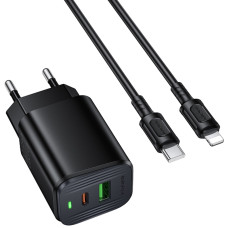 СЗУ Borofone BAS83A Star PD20W+QC3.0 (1USB-A/1C) + кабель Type-C to Lightning