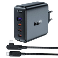 СЗУ Acefast A37 PD100W+QC3.0 GaN (1USB-A/3C) + кабель Type-C to Type-C 2m
