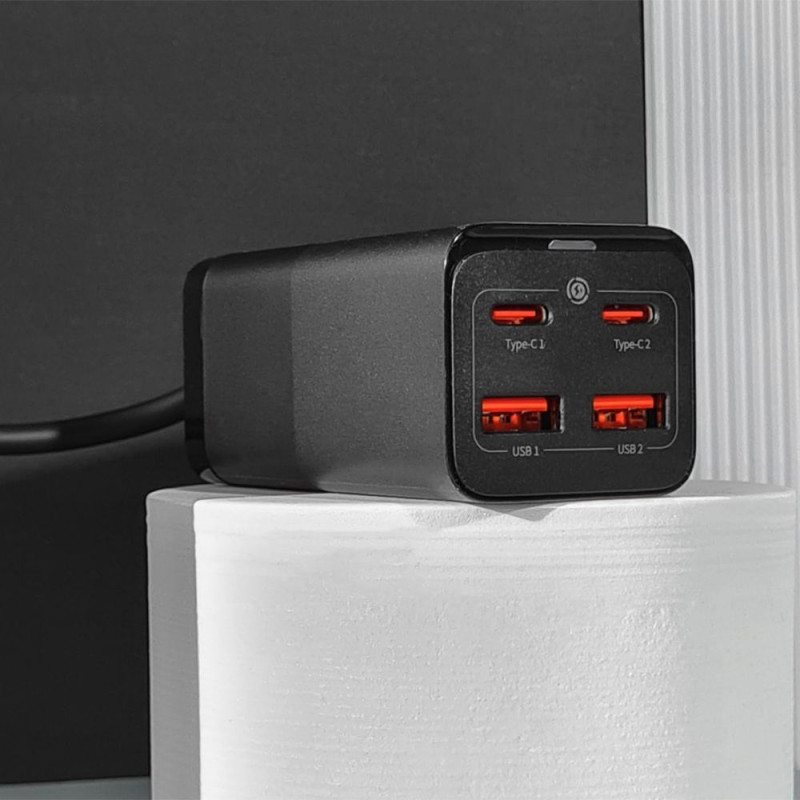 МЗП Baseus GaN3 Pro 100W (2 Type-C + 2 USB) black