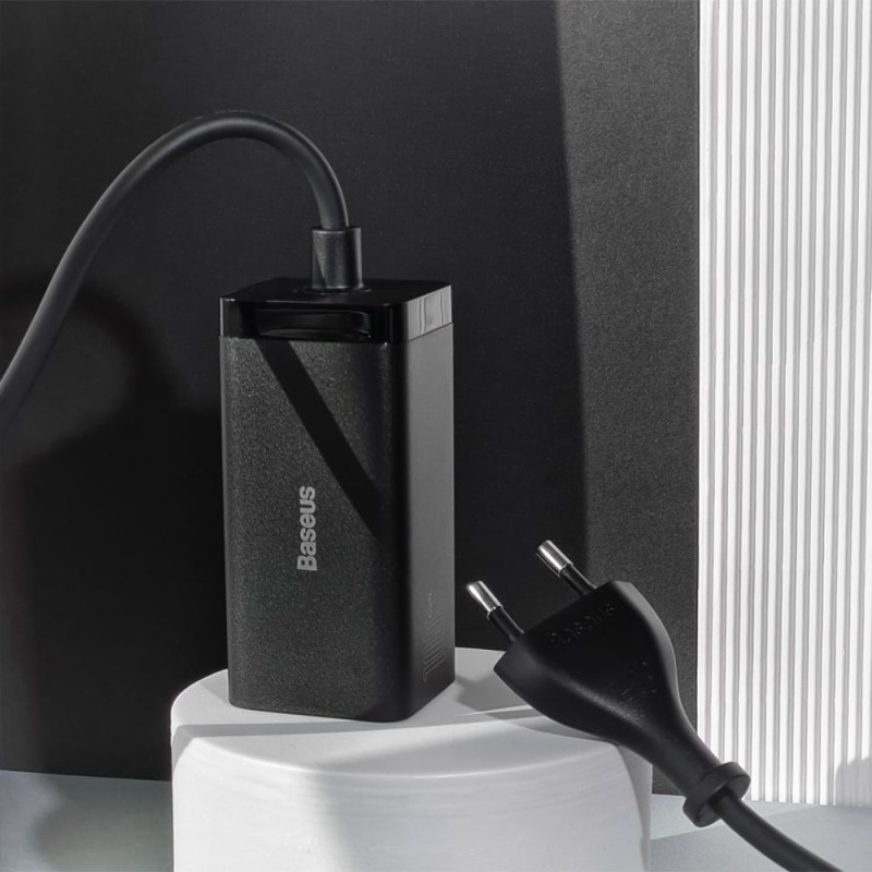 МЗП Baseus GaN3 Pro 100W (2 Type-C + 2 USB) black