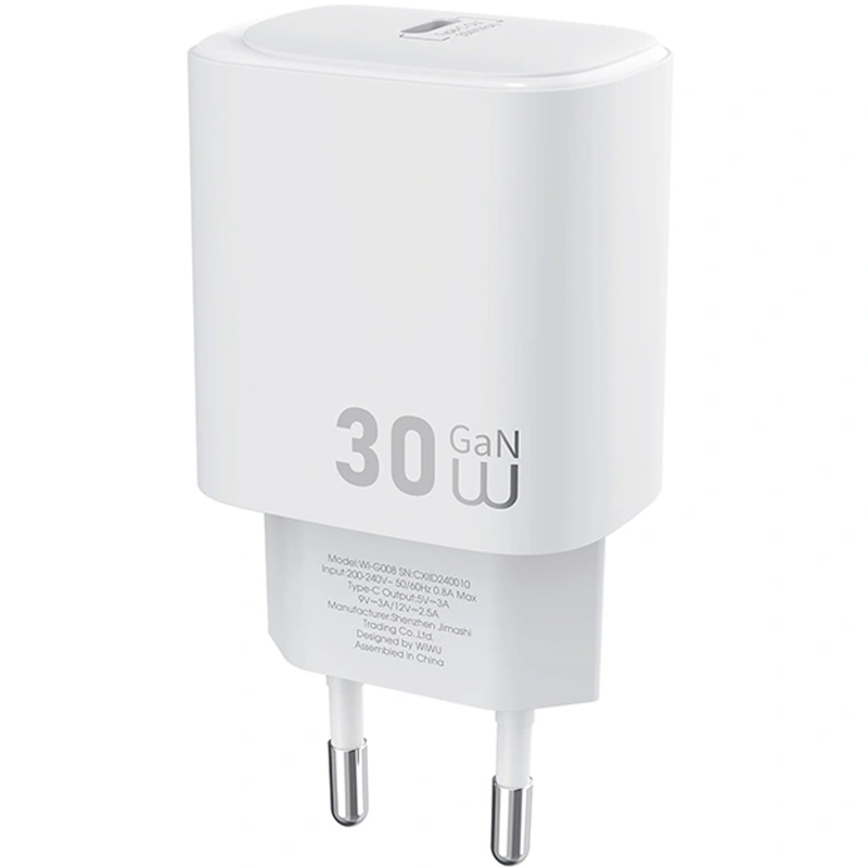 СЗУ WIWU G008 Essen PD30W GaN (1USB-C)